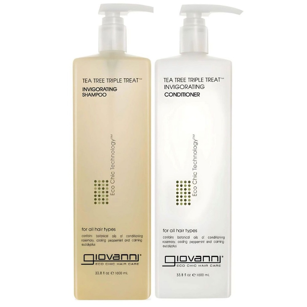 Tea Tree Triple Treat Invigorating Conditioner & Shampoo (33.8 fl oz